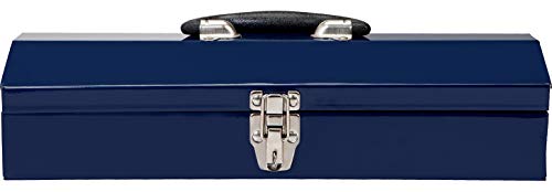 TCE ATB102U Torin 16" Hip Roof Style Portable Steel Tool Box with Metal Latch Closure, Blue TCE