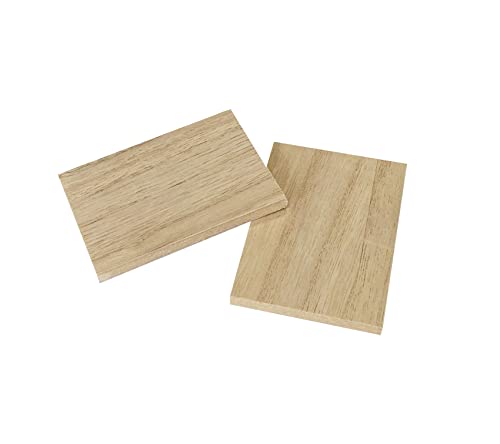 36 Pieces Unifinished Wooden Cutouts for Crafts,2.5 x 3.5 Inches Regtangle Shape, 6.4mm 1/4th Inch Thick Unfinished Wood Tiles Cregugua