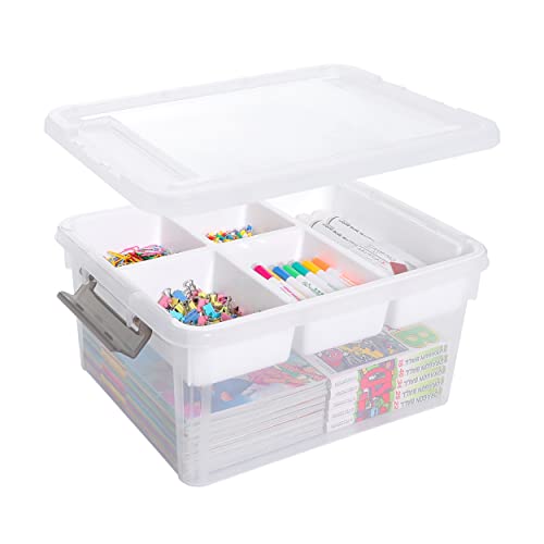 Citylife 17 QT Plastic Storage Box with Removable Tray Craft Organizers and Storage Clear Storage Container for Organizing Lego, Bead, Tool, Sewing, ITYLIFE CITYLIFE
