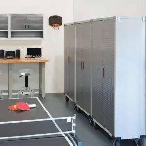 Seville Classics UltraHD Solid Steel Rolling Lockable Metal Storage Cabinet Locker Organizer w/Adjustable Shelves for Garage, Warehouse, Office, Seville Classics