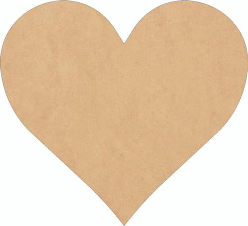 Wooden Valentine Heart 7 Inch Shape, Unfinished Wood Love Heart Craft Cutout, Blank Door Hanger NEXTCraft