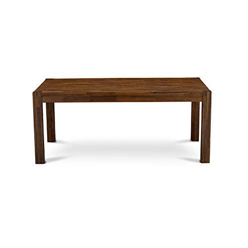 East West Furniture LM7-0N-T Lismore Dining Room Rectangle Rustic Wood Table, 40x72 Inch, Walnut East West Furniture