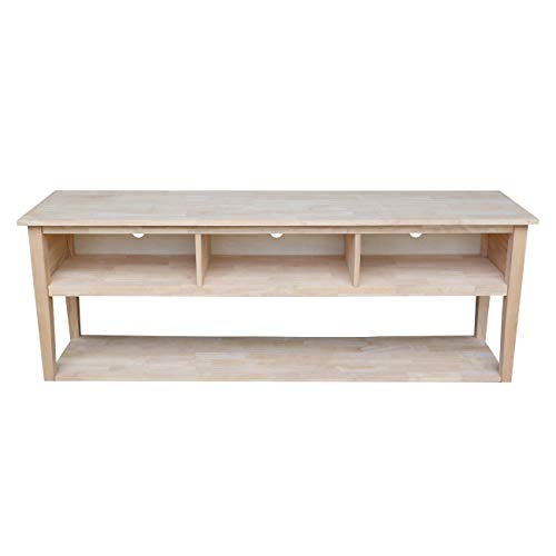 International Concepts Unfinished Entertainment/TV Stand, 72-Inch, Unfinished IC International Concepts