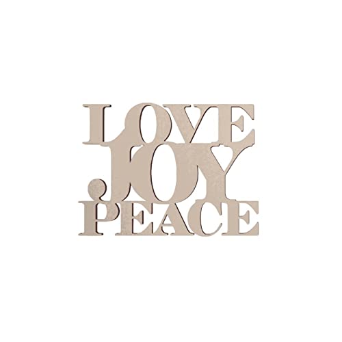 Word Love Joy Peace Wood Craft Unfinished Wooden Cutout Art DIY Wood Signs Inspirational Wall Plaque Farmhouse Wall Art Hanging Decor for Kitchen Arupkeer