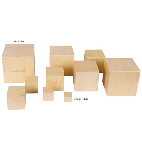 TOWO Wooden Stacking Boxes-Nesting and Sorting Cups Blocks for Toddlers-Stacking Cubes Educational Learning Toys for 2 Years Old Montessori Materials Toys of Wood Oxford