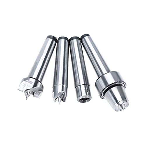 BTSHUB 4Pcs MT2 Wood Lathe Live Center Set Drive Spur Cup for Woodworking Machines BTSHUB