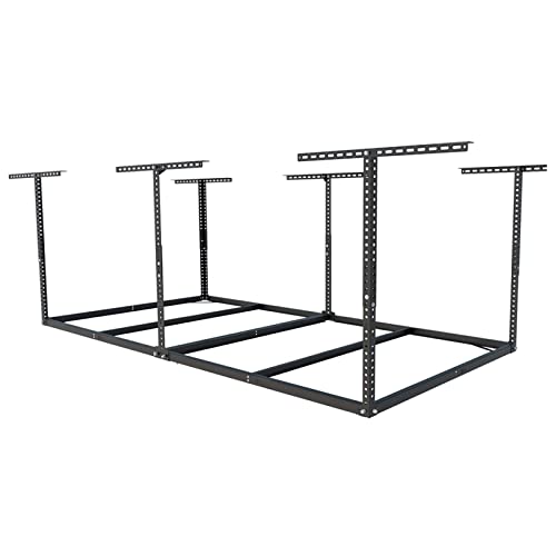 FLEXIMOUNTS 4x8 Overhead Garage Storage Rack without Decking,Garage Storage Organization System,Heavy Duty Metal Garage Ceiling Storage Racks,600lbs FLEXIMOUNTS