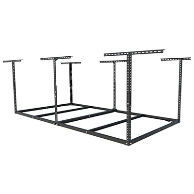 FLEXIMOUNTS 4x8 Overhead Garage Storage Rack without Decking,Garage Storage Organization System,Heavy Duty Metal Garage Ceiling Storage Racks,600lbs