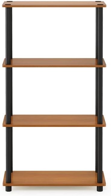 Furinno 4-Tier Multipurpose Display Rack in Light Cherry/Black Furinno