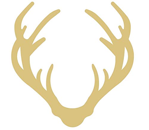 Antlers Cutout Unfinished Wood Deer Reindeer Elk Moose Horns Trophy MDF Shape Canvas Style 1 Diverse Woodworking