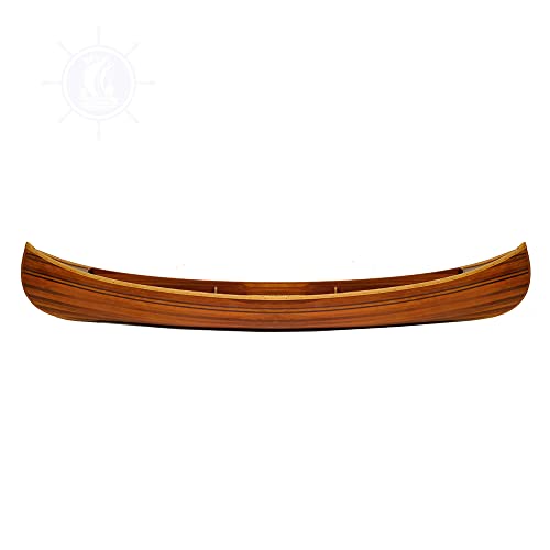 Wooden Boat USA Display Half Canoe 9 Feet Home Décor, One Size, Multi Wooden Boat USA