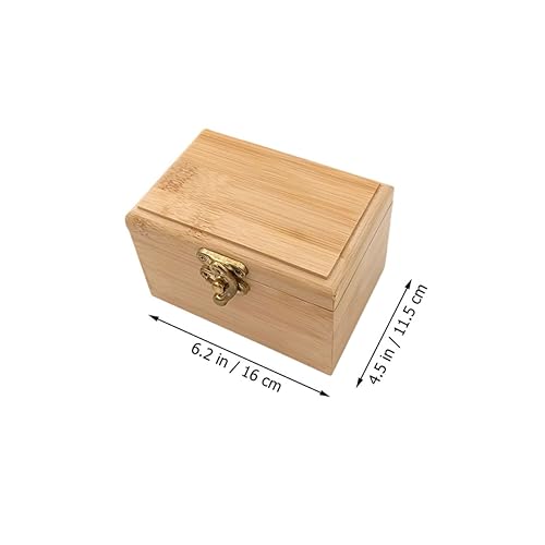 ARTIBETTER 1pc Box Wooden Storage Box Small Jewelry Cabinet with Lock Makeup Organizer for Drawer Unfinished Small Jewelry Storage Organizer Pen ARTIBETTER
