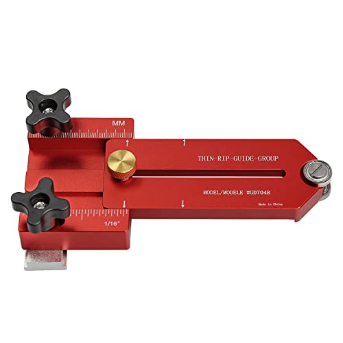 DDWT Extended Thin Rip Jig Table Saw Jig Guide for Repeat Narrow Strip Cuts Works with Saw Router Table Band Saw - Extended Version DDWT