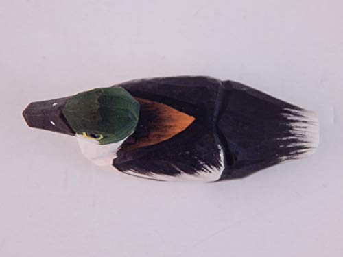 Selsela Goldeneye Mini Wood Duck Figurine Statue Carving Decoration Decoy Sculpture Small Animals Selsela