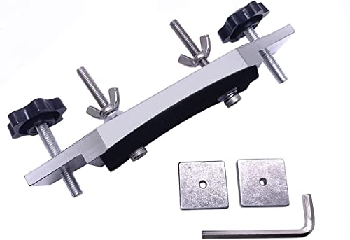TUOREN 1 Set Acoustic Guitar Bridge Clamp 6 & 12 String Acoustic Guitar Bridge Repair Replace Tool with 2 Metal Blocks, L Wrench TUOREN