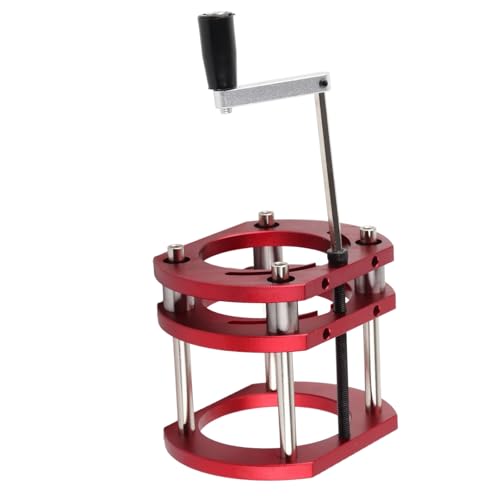 Router Lift, Aluminum Alloy Stainless Steel Diameter Motors Woodworking Router Table Insert Plate Lift Base with 4 Jaw and Crank Handle, Clamping Cryfokt