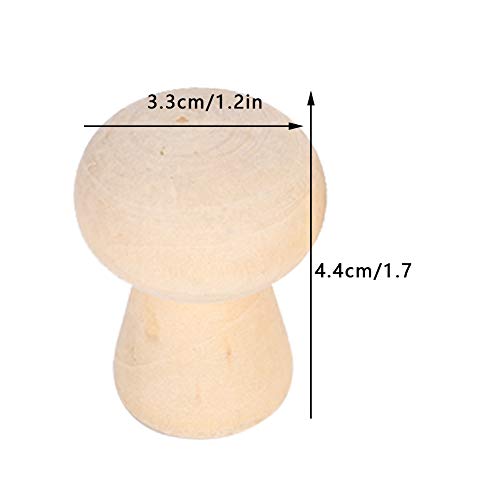 Garosa 20PCS Unfinished Wooden Peg Dolls Bodies Wood Shapes Figures Mushroom Head for DIY Decoration Arts and Crafts Birch and Maple Wood Turnings Garosa