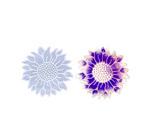 Xidmold Large Sunflower Wall Hanging Resin Mold, Silicone Flower Epoxy Casting Mold for Wall Decor, Wall Art Silicone Mold for Wall Door Home Xidmold