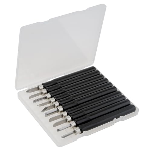 Omninmo Wood Carving Knife Set - 10 PCS Hand Carving Tool Set Whittling Knife Art Craft Caving Tool Kit for DIY Sculpture Omninmo
