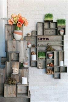 Wooden Planter Box, Rustic Barn Wood with Plastic Liner l Restaurant and Wedding Decorations l Wedding Bouquets, Table Centerpiece (20x4 Set of 2, CBT Floral & Craft