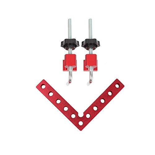 WISH HALLY WOOD 3.93x3.93inch Aluminium Alloy 90 Degree positioning squares Right Angle Clamps Woodworking Carpenter tool corner Clamping square for WISH HALLY WOOD