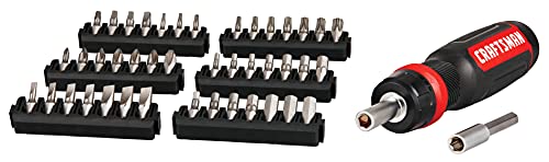 CRAFTSMAN RATCHETING SCREWDRIVER, 44PC (CMHT68017), Red Craftsman