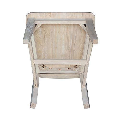 International Concepts C-465 Pair of Tall Mission Chairs, Wood, Unfinished IC International Concepts