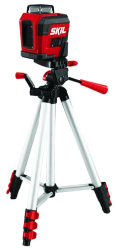 SKIL 65ft. 360° Red Self-Leveling Cross Line Laser Level with Horizontal and Vertical Lines Rechargeable Lithium Battery USB Charging Port, Compact Skil