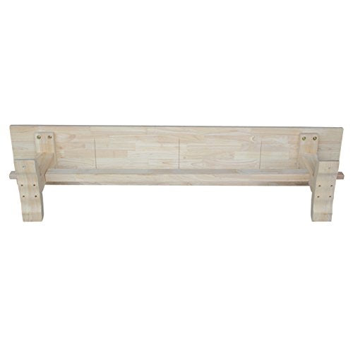International Concepts Unfinished Solid Hardwood Trestle Bench with Butcher Block Surface for Residential Use, 72"W x 14"D x 17.63"H; Entryway, IC International Concepts