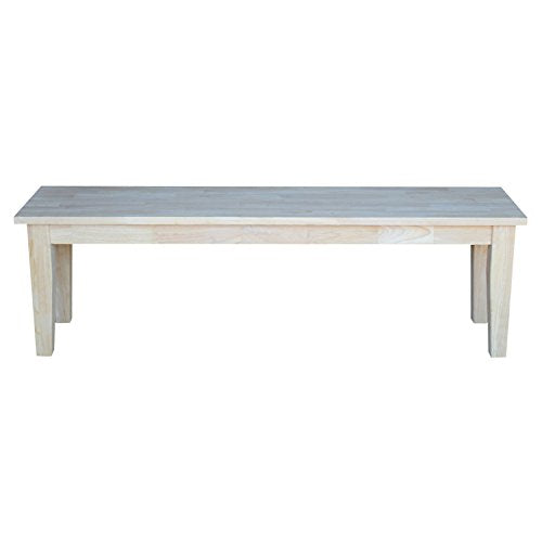 International Concepts Shaker Style Bench, Unfinished IC International Concepts
