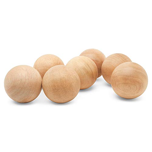 3 inch Wooden Round Ball, Bag of 5 Unfinished Natural Round Hardwood Balls, Smooth Birch Balls, for Crafts and DIY Projects (3 inch Diameter) by Woodpeckers