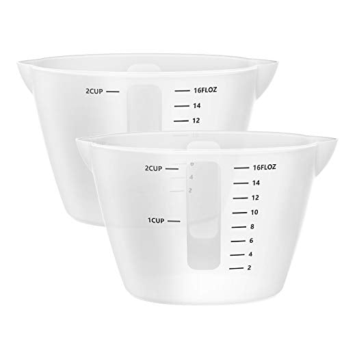 500ml Large Silicone Measuring Cups, Gartful 2-Cup Resin Mixing & Pouring Cups for Epoxy, Resin Jewelry Making, Nonstick Reusable Craft Measuring Gartful