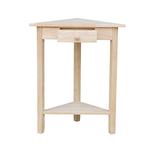 International Concepts Corner Accent Table, Unfinished IC International Concepts