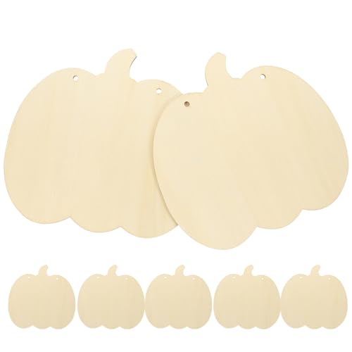 ABOOFAN 10pcs Decor Tabs DIY Supplies Pumpkin Unfinished Wood Slices Pumpkin DIY Wood Ornaments Wood Chip for DIY Unfinished Wood Pumpkin Slices 15c ABOOFAN
