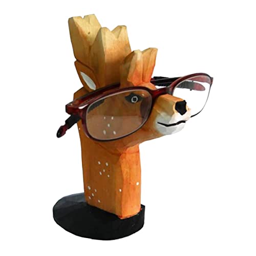  Red Dollar Handmade Wood Carved Animal Eyeglass Holder