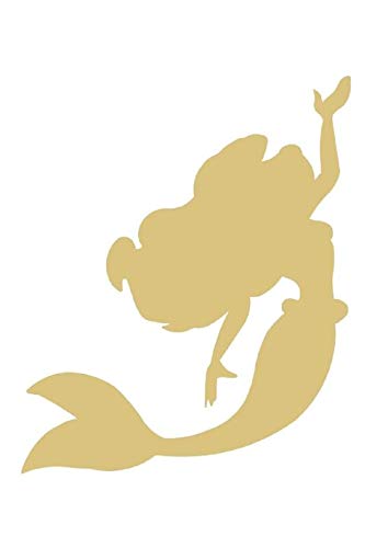Mermaid Cutout Unfinished Wood Summer Birthday Party Beach House Nautical Door Hanger MDF Shape Canvas Style 7 Diverse Woodworking