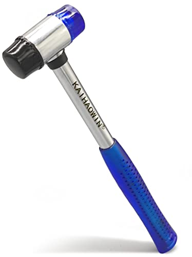 Rubber Hammer-KAIHAOWIN-25mm Small Rubber Mallet-Double Face Hammer with Soft/Hard-Anti-Slip Stainless Steel Ergonomic Grip with Low Recoil for KAIHAOWIN
