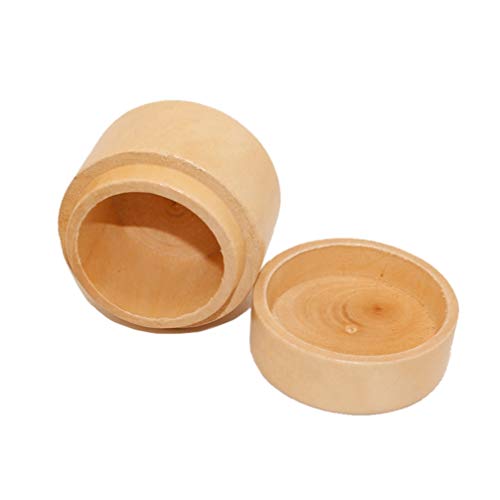 MAGICLULU Rings for Men 1pc Wooden Engagement Ring Box Simple Round Wooden Ring Box Natural Unfinished Ring Box Natural Round Ring Storage Box for MAGICLULU