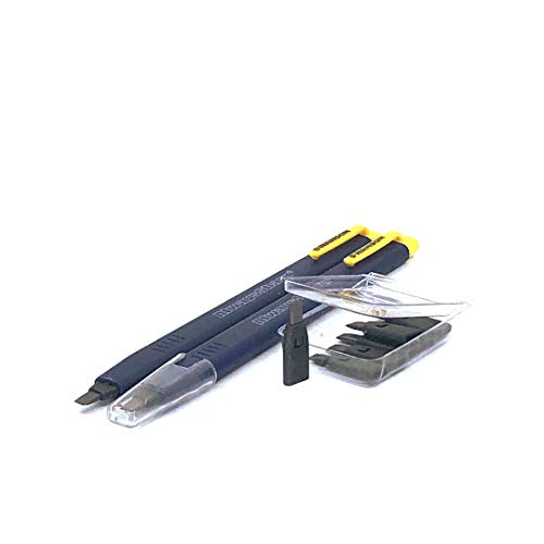 Swanson Tool Co CP216 AlwaysSharp Refillable Mechanical Carpenter Pencil, Two Pack, with 8 More Replacement Black Graphite Tips Swanson Tool Co.