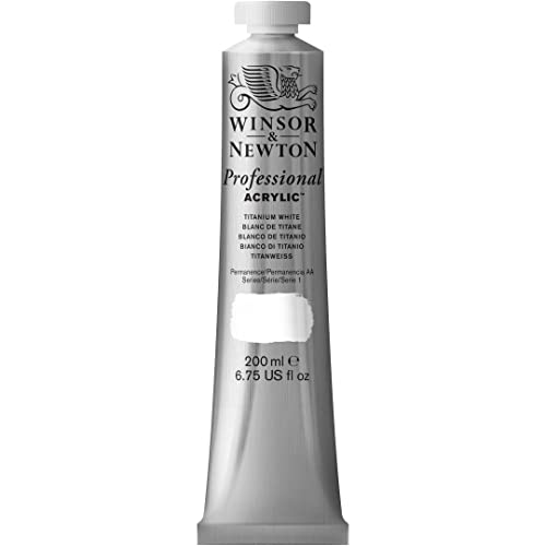 Winsor & Newton Professional Acrylic Paint, 200ml (6.75-oz) Tube, Titanium White Winsor & Newton