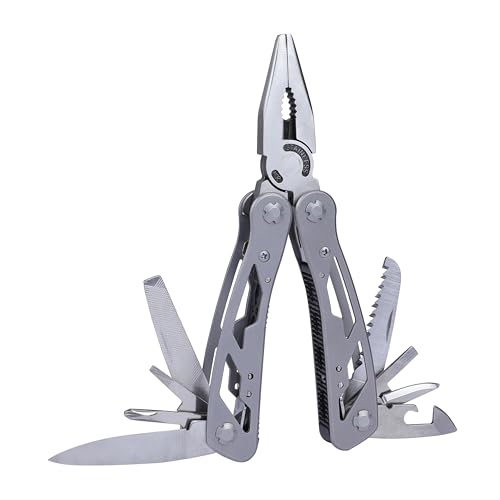 STANLEY Multitool, 12-in-1, Stainless Steel, Black Pouch (84-519K) Stanley