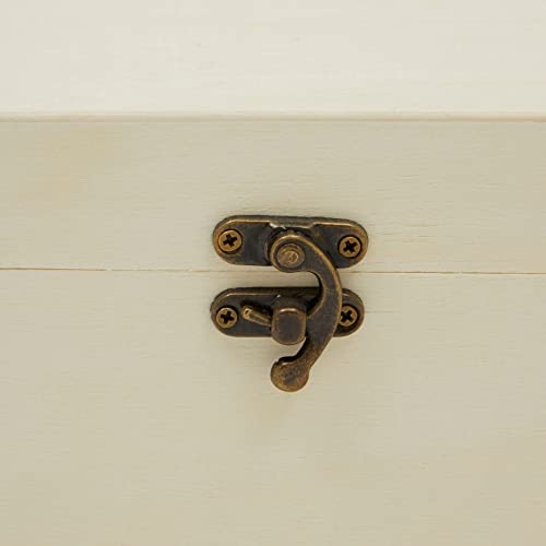 Juvale 5 Pack Unfinished Wooden Boxes with Hinged Lids Arts and Crafts, Wood Storage Boxes to Paint (Natural, 5 Assorted Sizes) Juvale