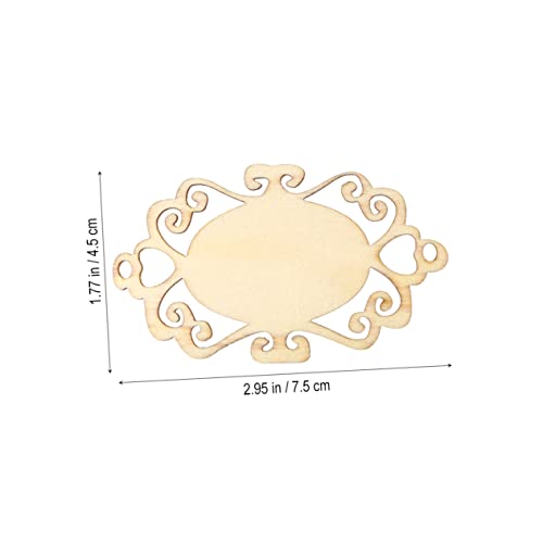 Anneome 5pcs Wedding Decor Unfinished Wood Shapes Wooden Slices Blank Wooden Hanging Heart Decorations Embellishments for Crafting Wood Decor Anneome