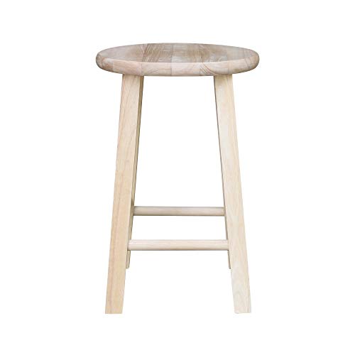 International Concepts 18-Inch Round Top Stool, Unfinished IC International Concepts