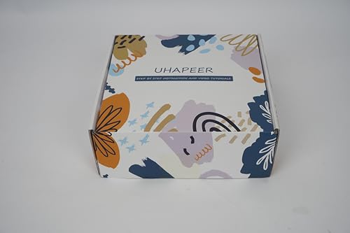 UHAPEER Macrame Kits for Adults Beginners, DIY Macrame Plant Hanger Kit and Macrame Supplies, with 3 mm Macrame Cord Cotton, Macrame Meads, Wooden UHAPEER