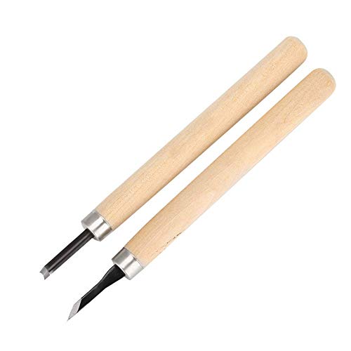 Wood Carving Tool, 4pcs Rubber Stamp Carving Knife Manual Sharpener for DIY Art Craft Carpentry Beginners Amateur (Number Two) HEEPDD
