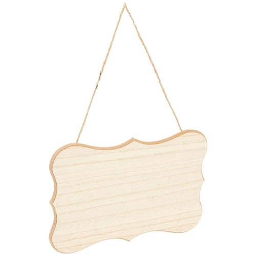 6-Pack of Unfinished MDF Hanging Wood Plaques for Crafts with Jute Rope, Blank 9x6-Inch, 1/4-Inch Thick Wooden Sign for DIY Painting, Art Projects, Juvale
