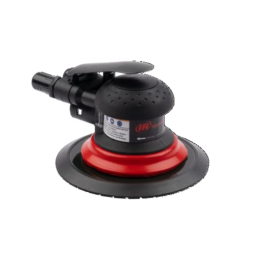 Ingersoll Rand 4152 6” Orbit Palm Pneumatic Sander with Pressure Sensitive Adhesive Pad, 12,000 RPM, Vacuum Ready, Lightweight, Composite Design, Low Ingersoll Rand