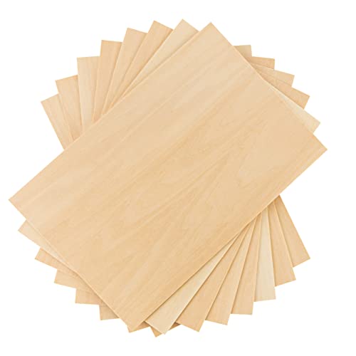 Basswood Sheets for Crafts 1/8 inch, 3mm Plywood Sheets for Laser Cutting, Wood Burning, Architectural Models, Drawing - 6 Pack Bass Wood 12 x 12