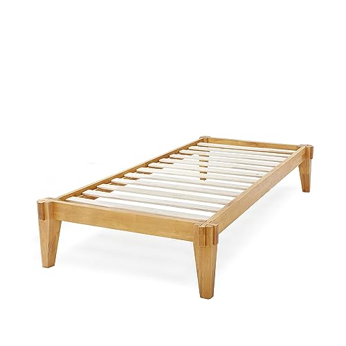 Bme Chalipa 14” Solid Wood Platform Bed Frame with Japanese Joinery and Ample Storage Bme